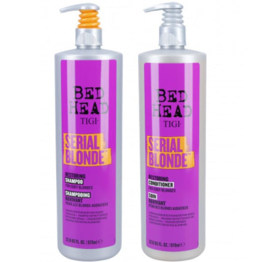 Tigi Bed Head Serial Blonde Duo - Shampoing 970 ml + Après-shampooing 970 ml