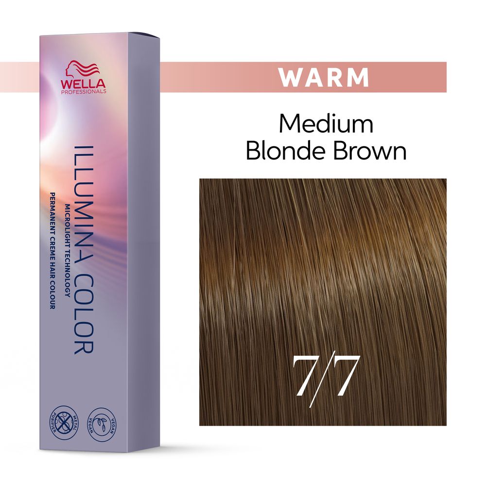 7/7 mittelblond braun