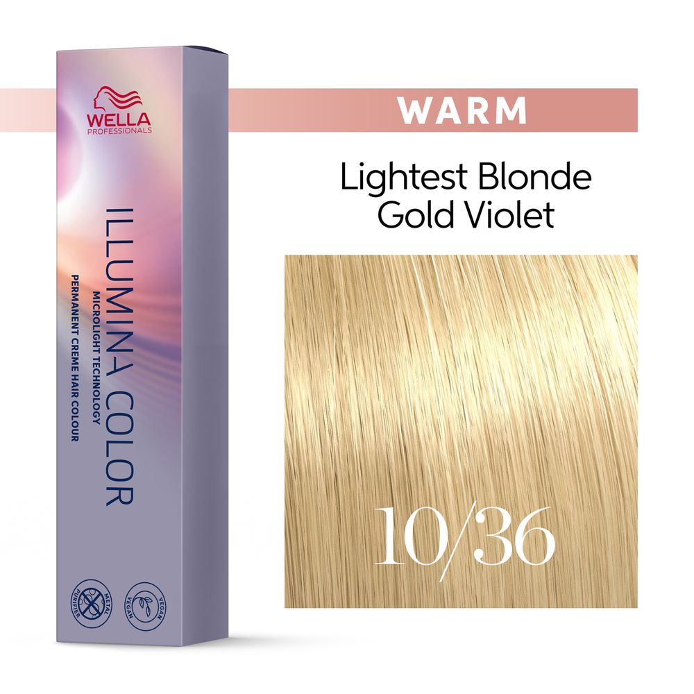 10/36 hell-lichtblond gold-violett