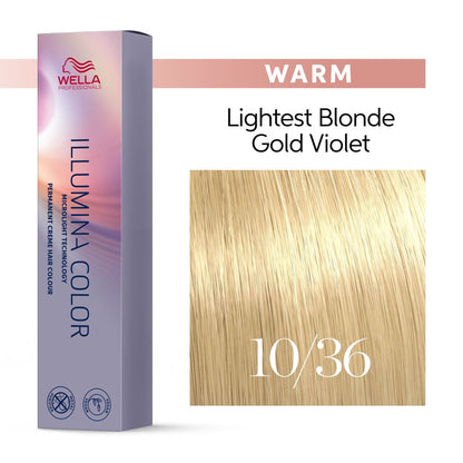 10/36 hell-lichtblond gold-violett