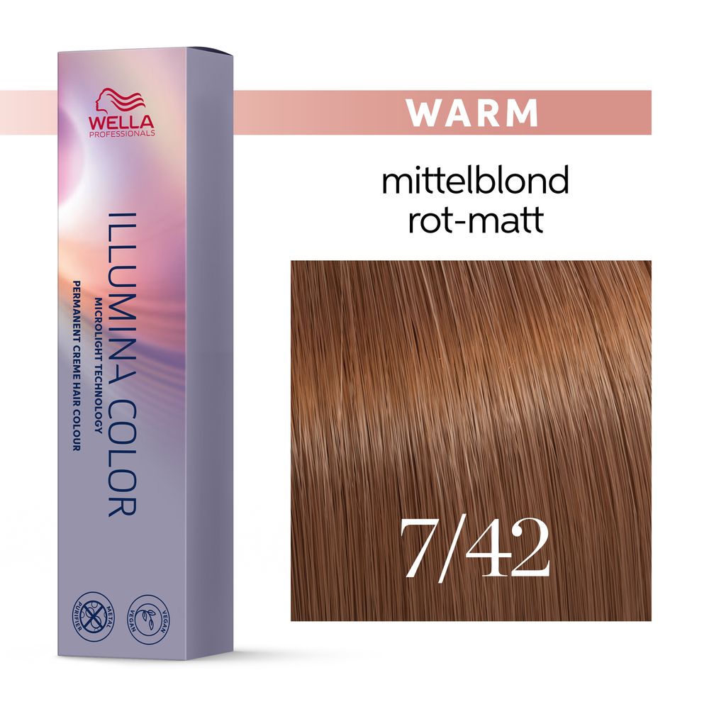 7/42 mittelblond rot-matt