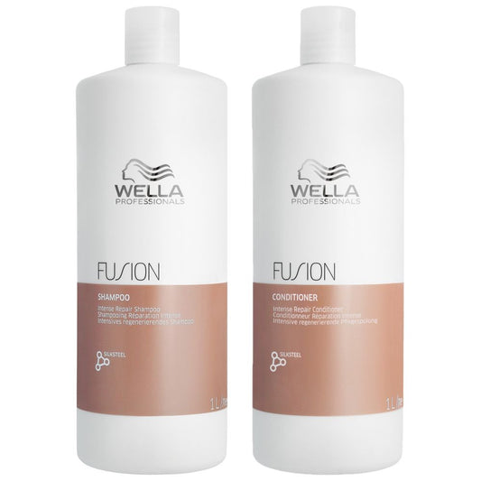 Coffret Wella Professionals Fusion Intense Repair - Shampoing 1000 ml + Après-shampoing 1000 ml