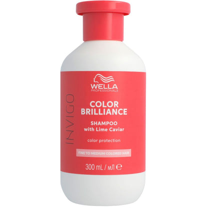 Coffret cadeau Wella Professionals Invigo Color Brilliance : shampoing 300 ml, après-shampoing 200 ml, masque 150 ml et trousse de maquillage
