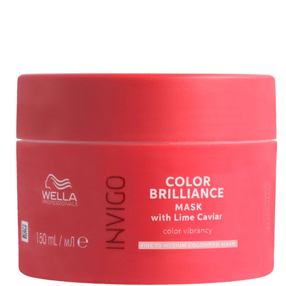 Coffret cadeau Wella Professionals Invigo Color Brilliance : shampoing 300 ml, après-shampoing 200 ml, masque 150 ml et trousse de maquillage