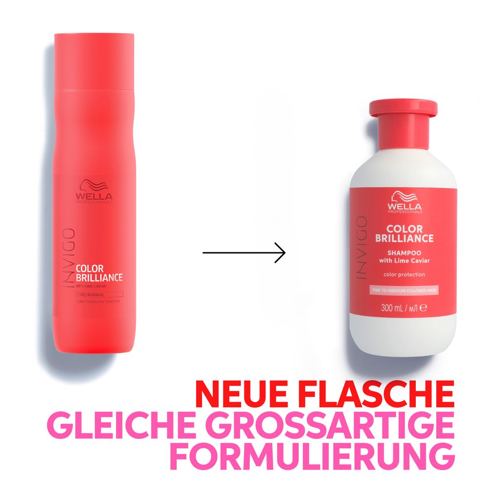 Coffret cadeau Wella Professionals Invigo Color Brilliance : shampoing 300 ml, après-shampoing 200 ml, masque 150 ml et trousse de maquillage