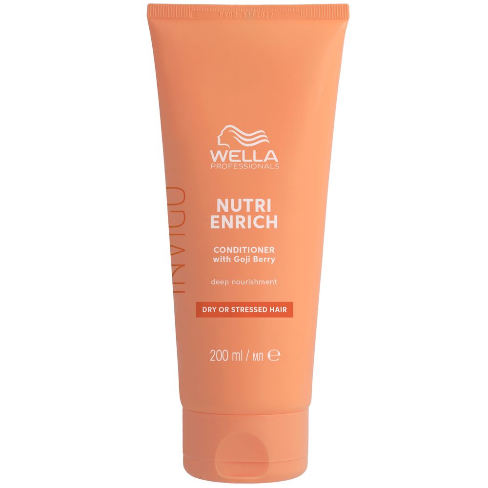 Coffret Wella Professionals Invigo Nutri-Enrich : shampoing 300 ml, après-shampoing 200 ml, masque 150 ml, trousse de toilette