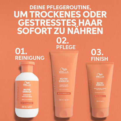 Coffret Wella Professionals Invigo Nutri-Enrich : shampoing 300 ml, après-shampoing 200 ml, masque 150 ml, trousse de toilette