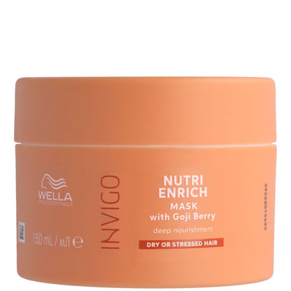 Coffret Wella Professionals Invigo Nutri-Enrich : shampoing 300 ml, après-shampoing 200 ml, masque 150 ml, trousse de toilette