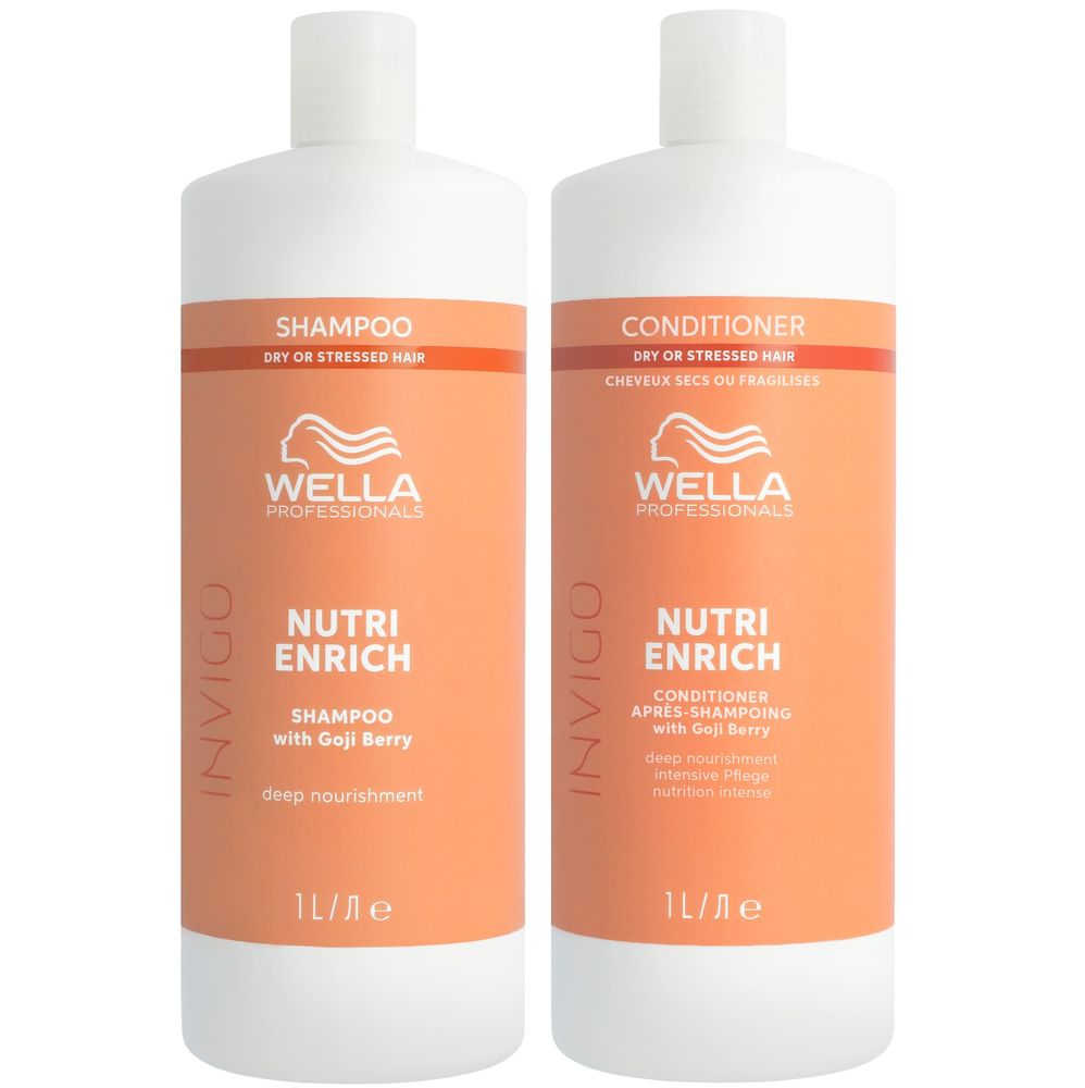 Wella Professionals Invigo Nutri-Enrich Deep Nourishing Set - Shampoo 1000 ml + Conditioner 1000 ml