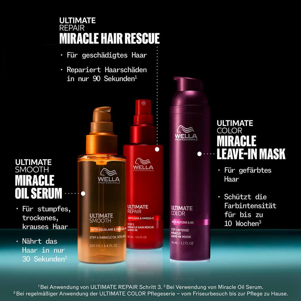 Wella Professionals Ultimate Color Geschenkset – Shampoo 250 ml + Conditioner 200 ml + Miracle Leave-In Mask 30 ml