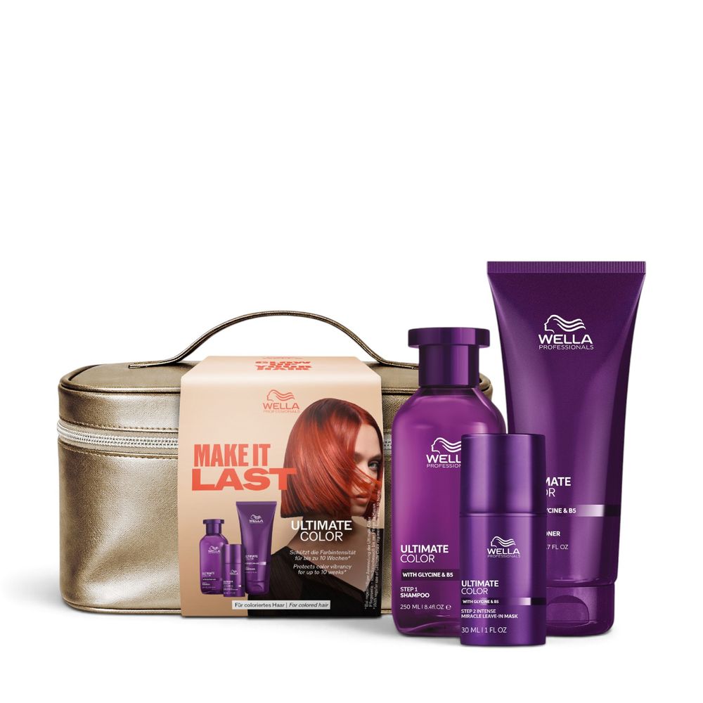 Wella Professionals Ultimate Color Geschenkset – Shampoo 250 ml + Conditioner 200 ml + Miracle Leave-In Mask 30 ml
