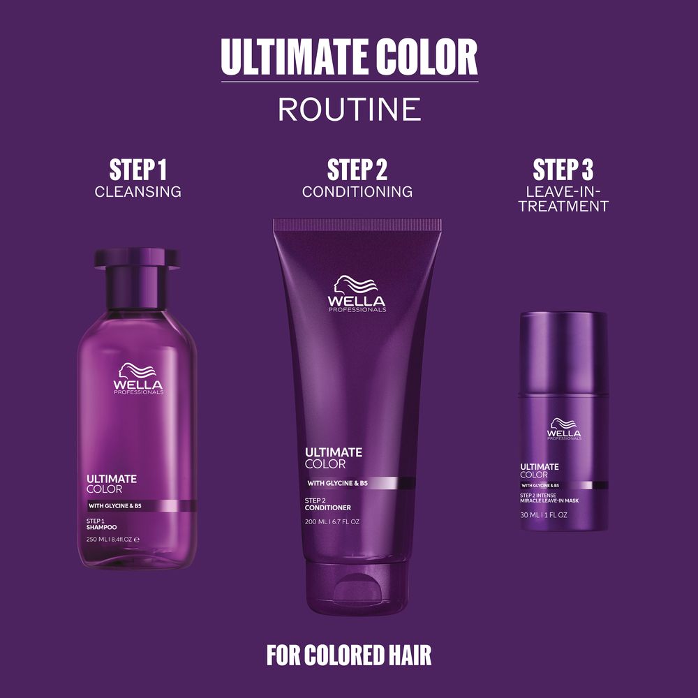 Wella Professionals Ultimate Color Geschenkset – Shampoo 250 ml + Conditioner 200 ml + Miracle Leave-In Mask 30 ml