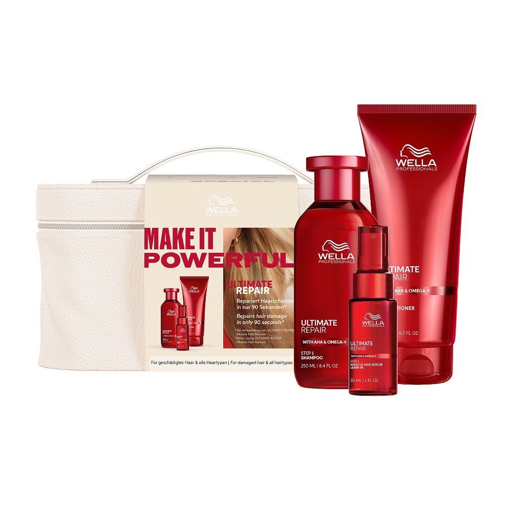 Wella Professionals Ultimate Repair Geschenkset - Shampoo 250 ml + Conditioner 200 ml + Miracle Hair Rescue 30 ml