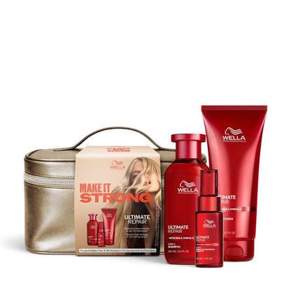 Wella Professionals Ultimate Repair Geschenkset – Shampoo 250 ml + Conditioner 200 ml + Miracle Hair Rescue 30 ml