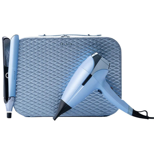 ghd chronos styler & helios hairdryer Icy Blue gift set