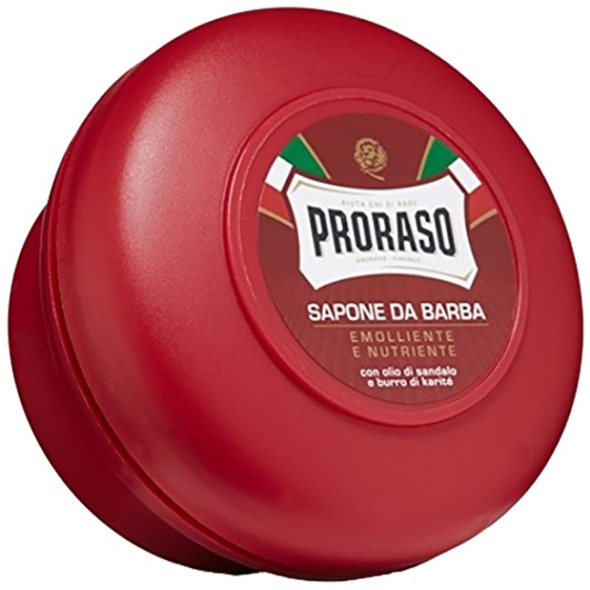 Savon à raser rouge Proraso dans un bol 150 ml - Sapone Barbe Dure