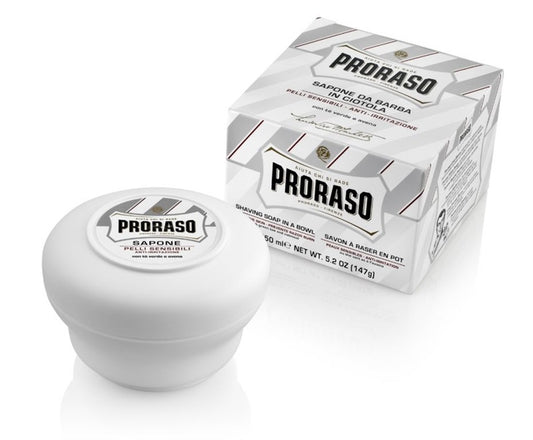 Savon à raser blanc Proraso dans un bol 150 ml - Sapone Pelli Sensibili